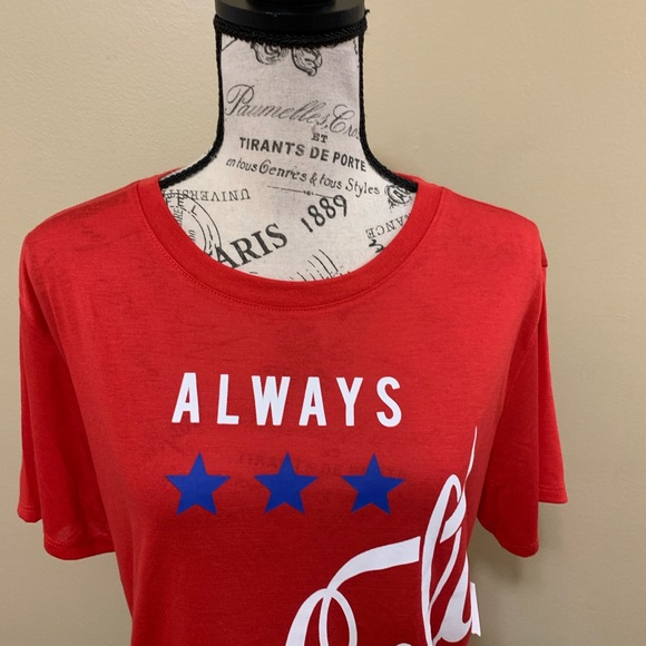 Coca-Cola Women’s Red Always A Star Graphic T-Shirt Size XXL Plus Size Coca-Cola - Picture 6 of 16